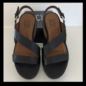 Naturalizer Wide Strap Sandals Black